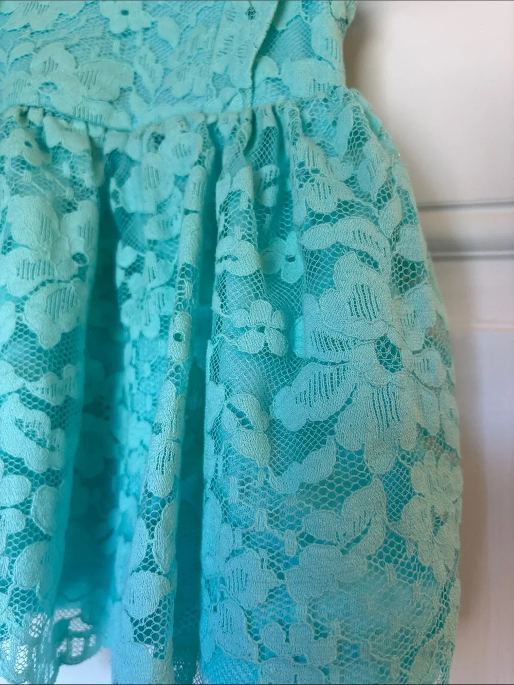 The Children's Place Aqua Lace Flutter Dress